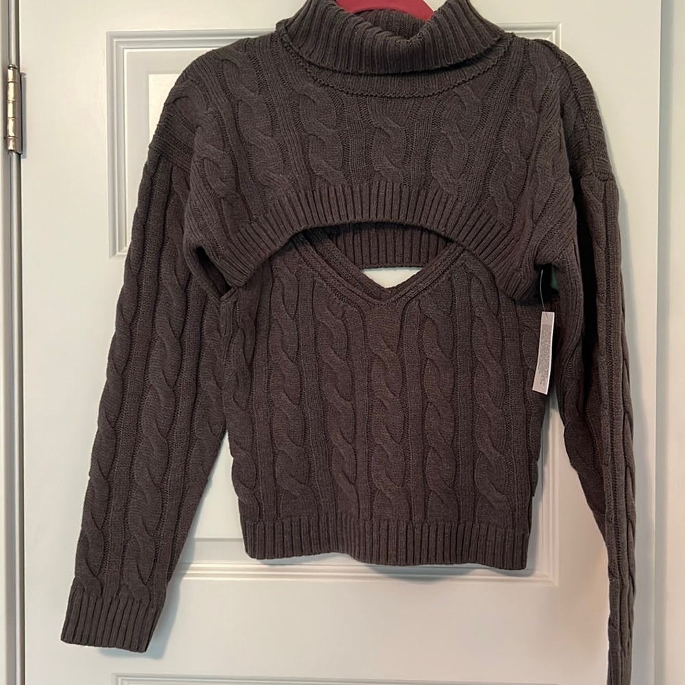 And Now This 2 Piece Gray Sweater Set